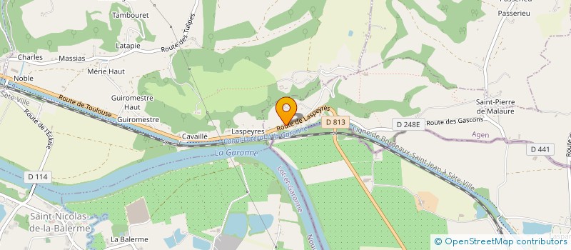 localisation de l'entreprise BOULADE S.A.S.  CLERMONT-SOUBIRAN