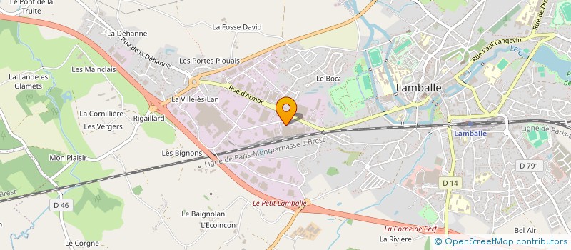 localisation de l'entreprise BOULAIS-RIGOURD  LAMBALLE-ARMOR