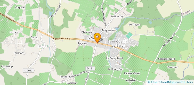 localisation de l'entreprise BOULANG PATISSERIE V. P. LAVAYSSIERE  SAINT-QUENTIN-DE-BARON