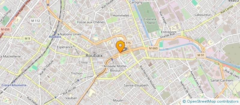 localisation de l'entreprise BOULANGE & CO  ROUBAIX