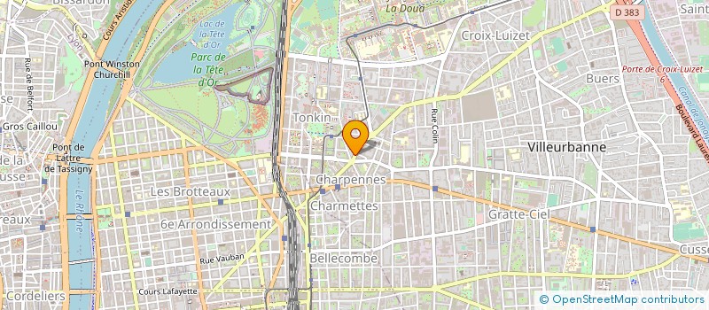 localisation de l'entreprise BOULANGERIE 53 GABRIEL  VILLEURBANNE