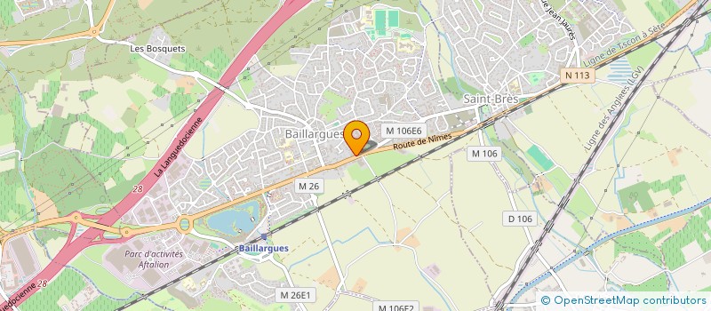 localisation de l'entreprise BOULANGERIE ALLORENT à BAILLARGUES