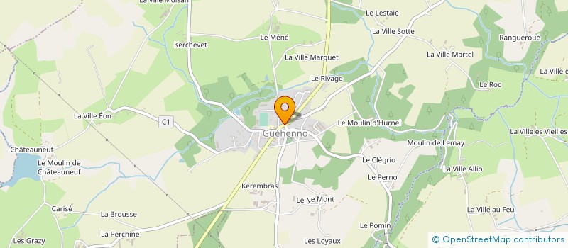 localisation de l'entreprise BOULANGERIE ALLORO à GUEHENNO