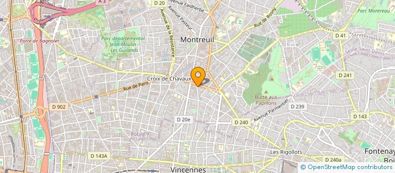 localisation de l'entreprise BOULANGERIE AMAL à MONTREUIL