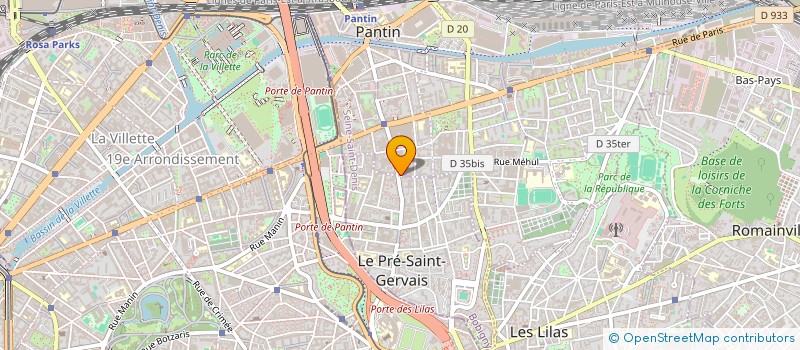 localisation de l'entreprise BOULANGERIE AMOUD FRANCE à PANTIN