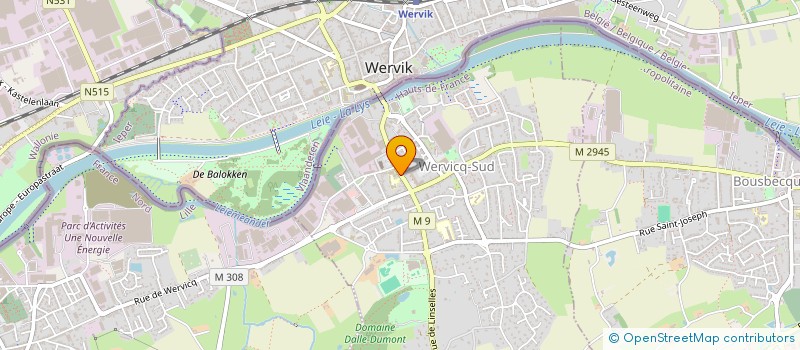 localisation de l'entreprise BOULANGERIE ANGELINA ET LAURENT MITTENAERE  WERVICQ-SUD