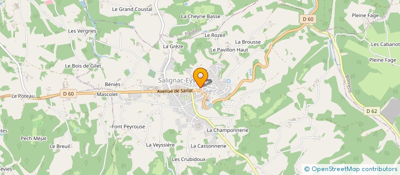 localisation de l'entreprise BOULANGERIE APPEYROUX SARL à SALIGNAC-EYVIGUES