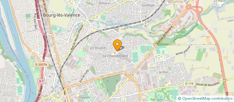 localisation de l'entreprise BOULANGERIE AU PAIN GOURMAND à VALENCE