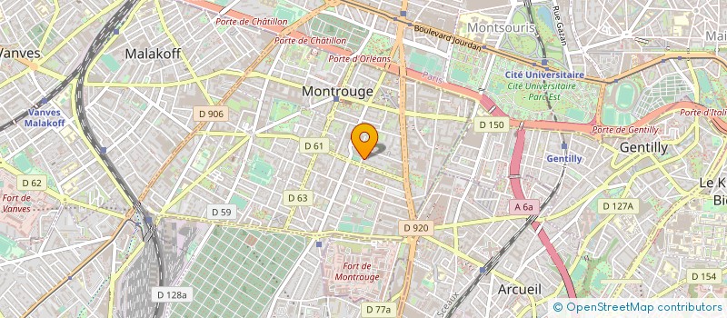 localisation de l'entreprise BOULANGERIE AU PETRIN VERT à MONTROUGE