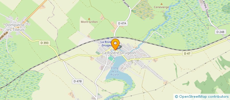 localisation de l'entreprise BOULANGERIE AUGEY  LA RIVIERE-DRUGEON