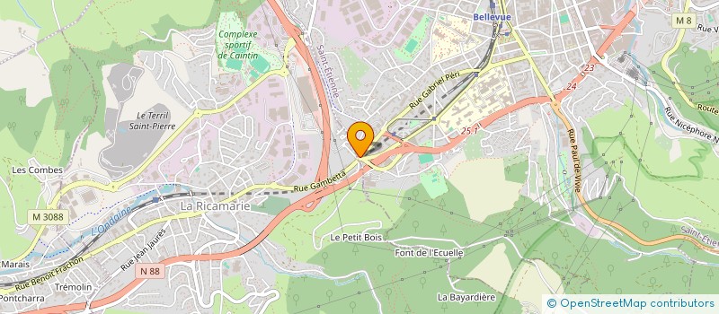 localisation de l'entreprise BOULANGERIE AZIZ  SAINT-ETIENNE