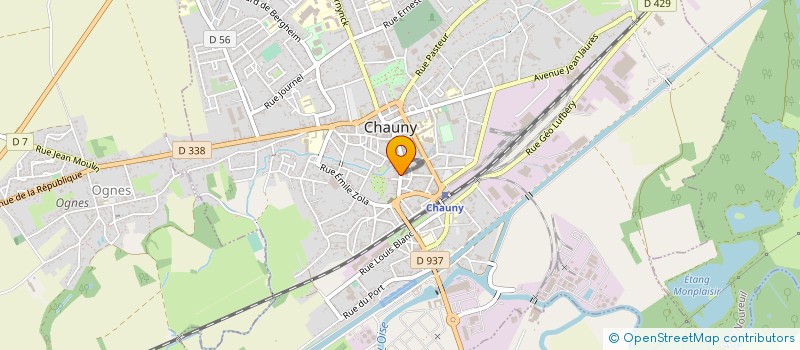 localisation de l'entreprise BOULANGERIE BATAILLE à CHAUNY