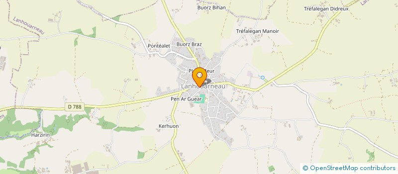 localisation de l'entreprise BOULANGERIE BELGRAND  LANHOUARNEAU