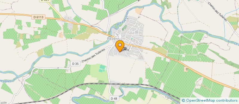 localisation de l'entreprise BOULANGERIE BEN & CHARLIE à PEZENS
