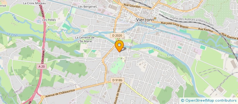 localisation de l'entreprise BOULANGERIE BERNARD HONNORAT  VIERZON