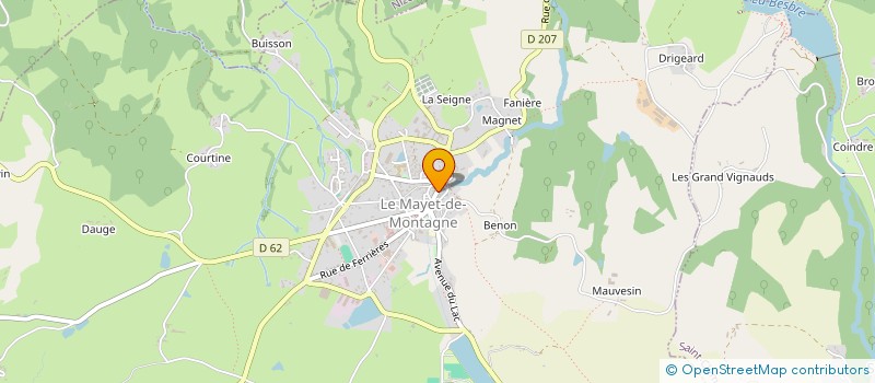 localisation de l'entreprise BOULANGERIE BIGUET à LE MAYET-DE-MONTAGNE