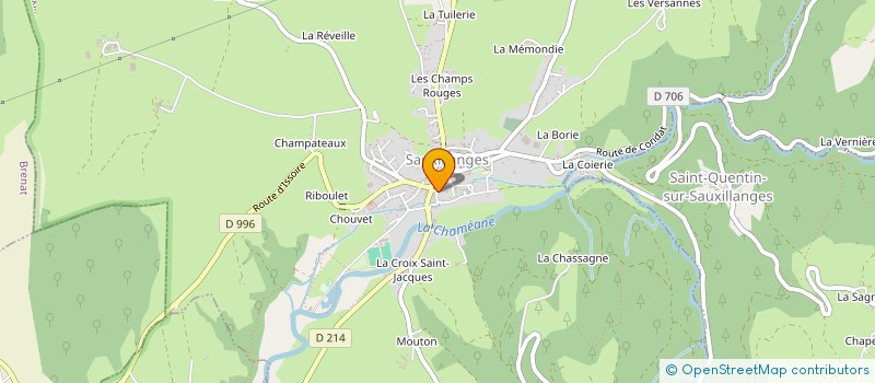 localisation de l'entreprise BOULANGERIE BIOLOGIQUE DE SAUXILLANGES  SAUXILLANGES