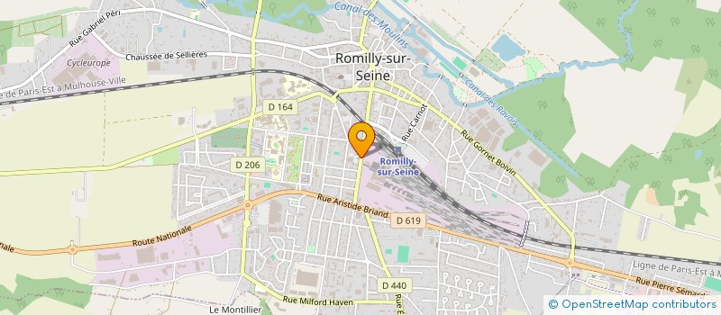 localisation de l'entreprise BOULANGERIE BIONAZ à ROMILLY-SUR-SEINE