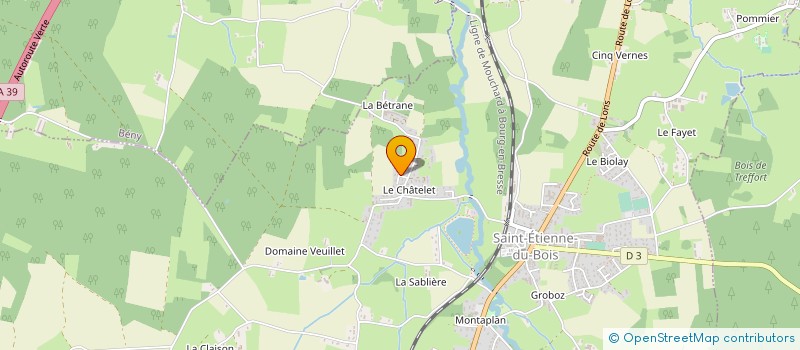 localisation de l'entreprise BOULANGERIE BLANC à SAINT-ETIENNE-DU-BOIS