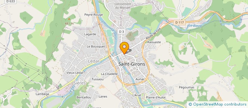 localisation de l'entreprise BOULANGERIE BOISSONNOT à SAINT-GIRONS