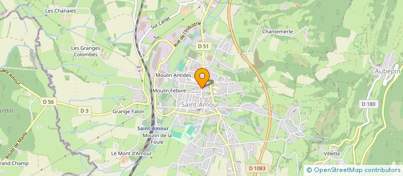 localisation de l'entreprise BOULANGERIE BONACCIO à SAINT-AMOUR