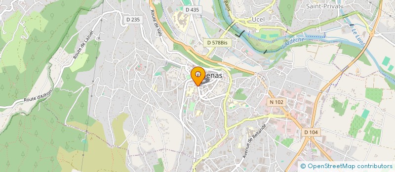 localisation de l'entreprise BOULANGERIE BONNEFOI à AUBENAS