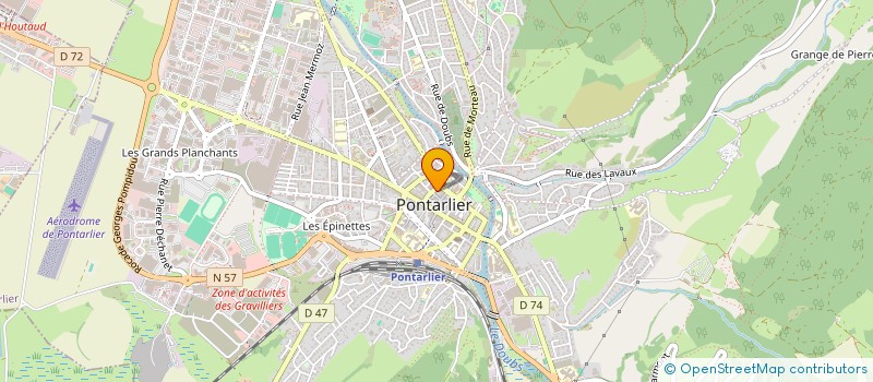 localisation de l'entreprise BOULANGERIE BONNET à PONTARLIER
