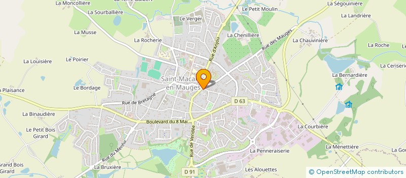 localisation de l'entreprise BOULANGERIE BONNIN  SEVREMOINE