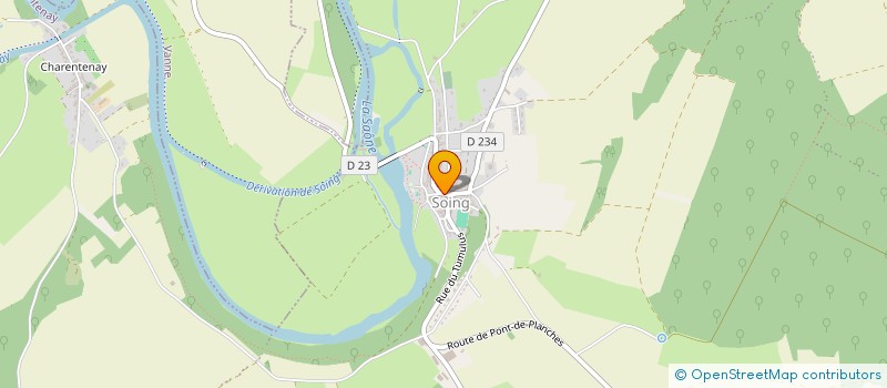 localisation de l'entreprise BOULANGERIE BOUVET SARL  SOING-CUBRY-CHARENTENAY