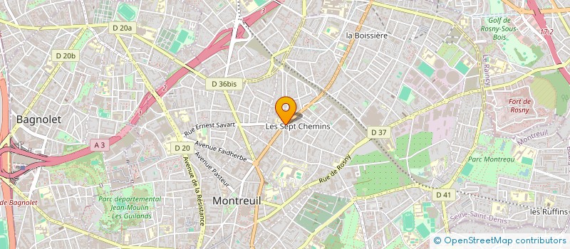 localisation de l'entreprise BOULANGERIE BRIAND à MONTREUIL