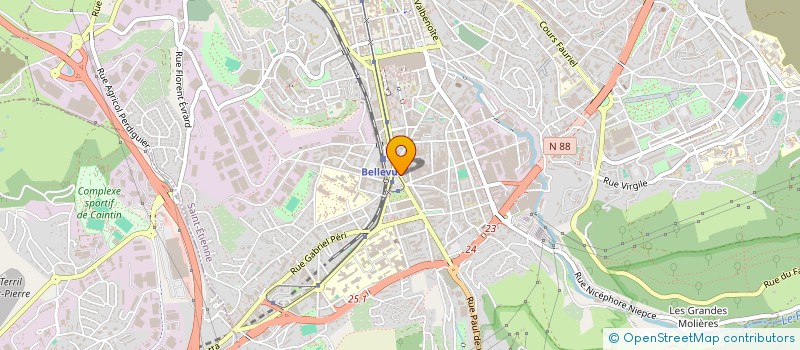 localisation de l'entreprise BOULANGERIE BRUN  SAINT-ETIENNE