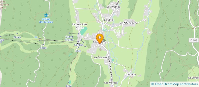 localisation de l'entreprise BOULANGERIE BUCCI  AUTRANS-MEAUDRE EN VERCORS