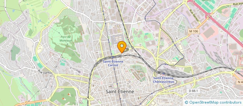 localisation de l'entreprise BOULANGERIE CARNOT  SAINT-ETIENNE