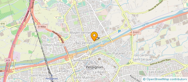 localisation de l'entreprise BOULANGERIE CASADEMONT  PERPIGNAN