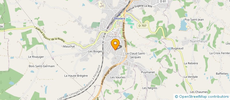 localisation de l'entreprise BOULANGERIE CHATENET MOULIN DE BETOULE à SARRAZAC
