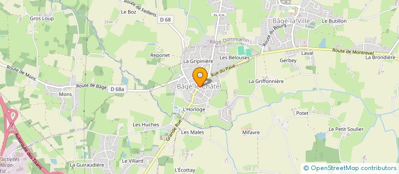 localisation de l'entreprise BOULANGERIE CLAITTE  BAGE-LE-CHATEL