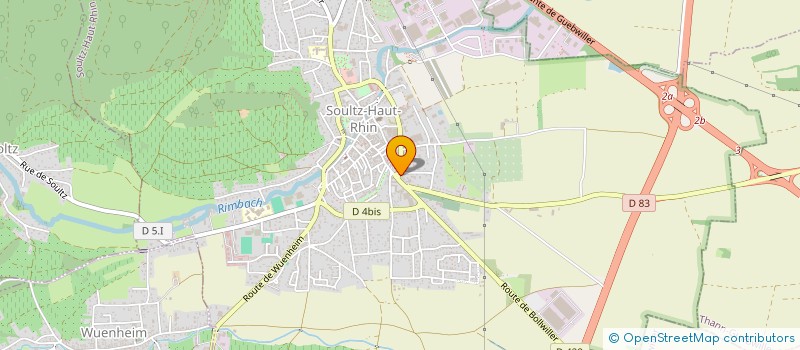 localisation de l'entreprise BOULANGERIE CLUR  SOULTZ-HAUT-RHIN