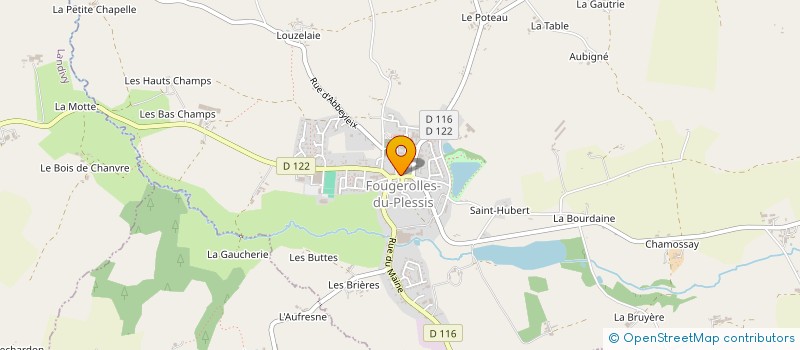 localisation de l'entreprise BOULANGERIE DAULHAC  FOUGEROLLES-DU-PLESSIS