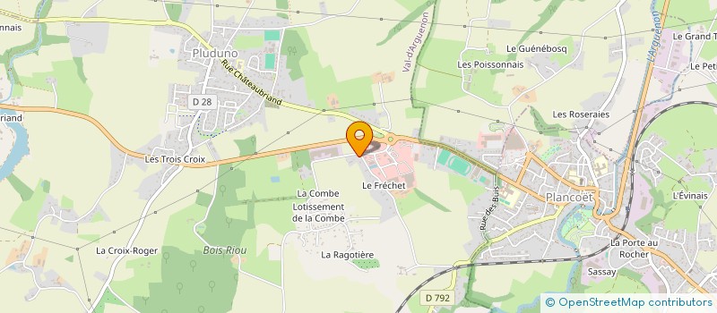 localisation de l'entreprise BOULANGERIE DE L ARGUENON  PLUDUNO