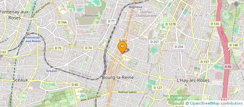 localisation de l'entreprise BOULANGERIE DE L'AVENUE à BOURG-LA-REINE