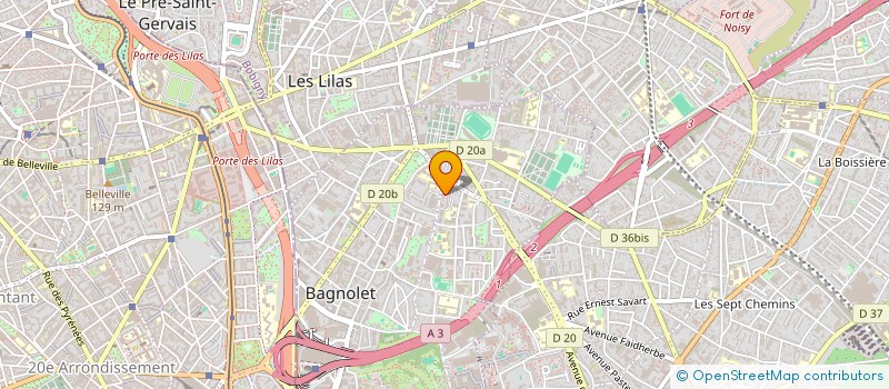 localisation de l'entreprise BOULANGERIE DE L'EUROPE à BAGNOLET