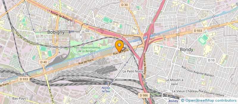 localisation de l'entreprise BOULANGERIE DE L'OURCQ à NOISY-LE-SEC