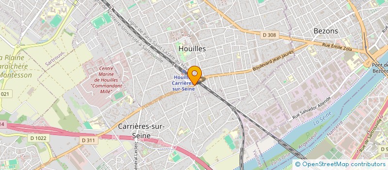 localisation de l'entreprise BOULANGERIE DE LA GARE  HOUILLES