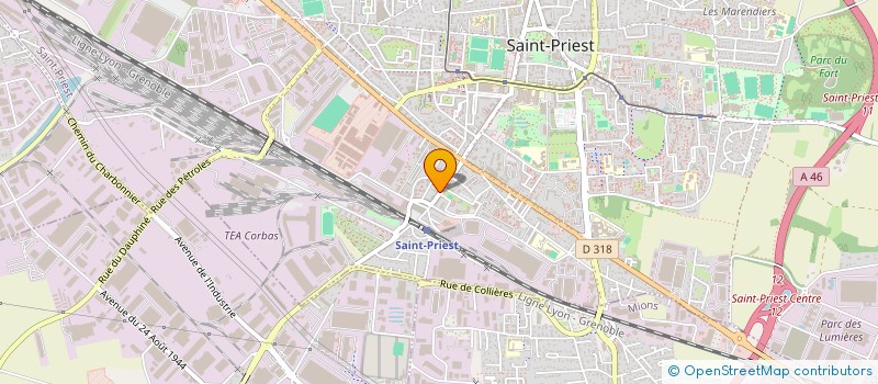 localisation de l'entreprise BOULANGERIE DE LA GARE  SAINT-PRIEST