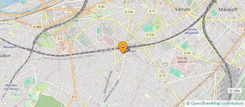 localisation de l'entreprise BOULANGERIE DE LA GARE à CLAMART