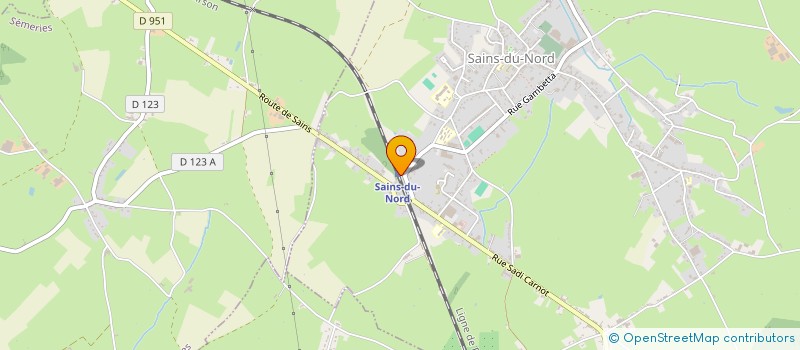 localisation de l'entreprise BOULANGERIE DE LA GARE  SAINS-DU-NORD