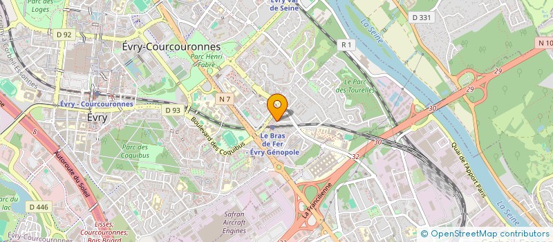 localisation de l'entreprise BOULANGERIE DE LA GARE à EVRY-COURCOURONNES