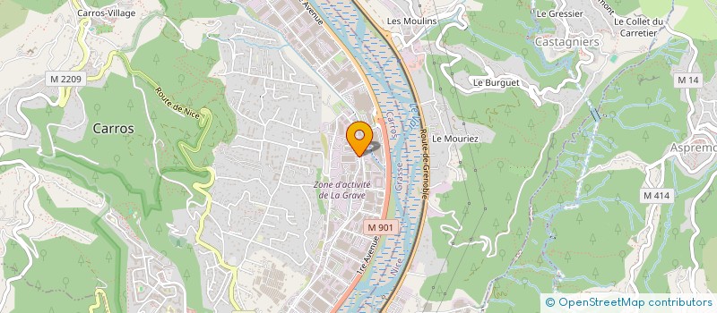 localisation de l'entreprise BOULANGERIE DE LA GRAVE à CARROS
