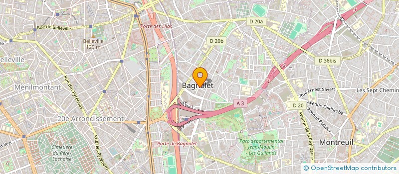 localisation de l'entreprise BOULANGERIE DE LA MAIRIE à BAGNOLET