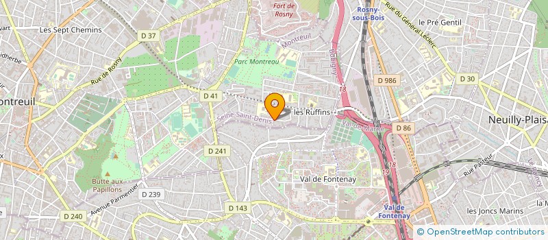 localisation de l'entreprise BOULANGERIE DE LA PAIX à MONTREUIL